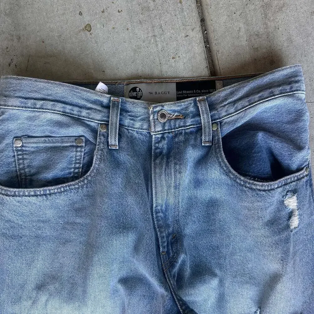 Levi's SilverTab '94 Baggy Distressed Light Wash Jeans